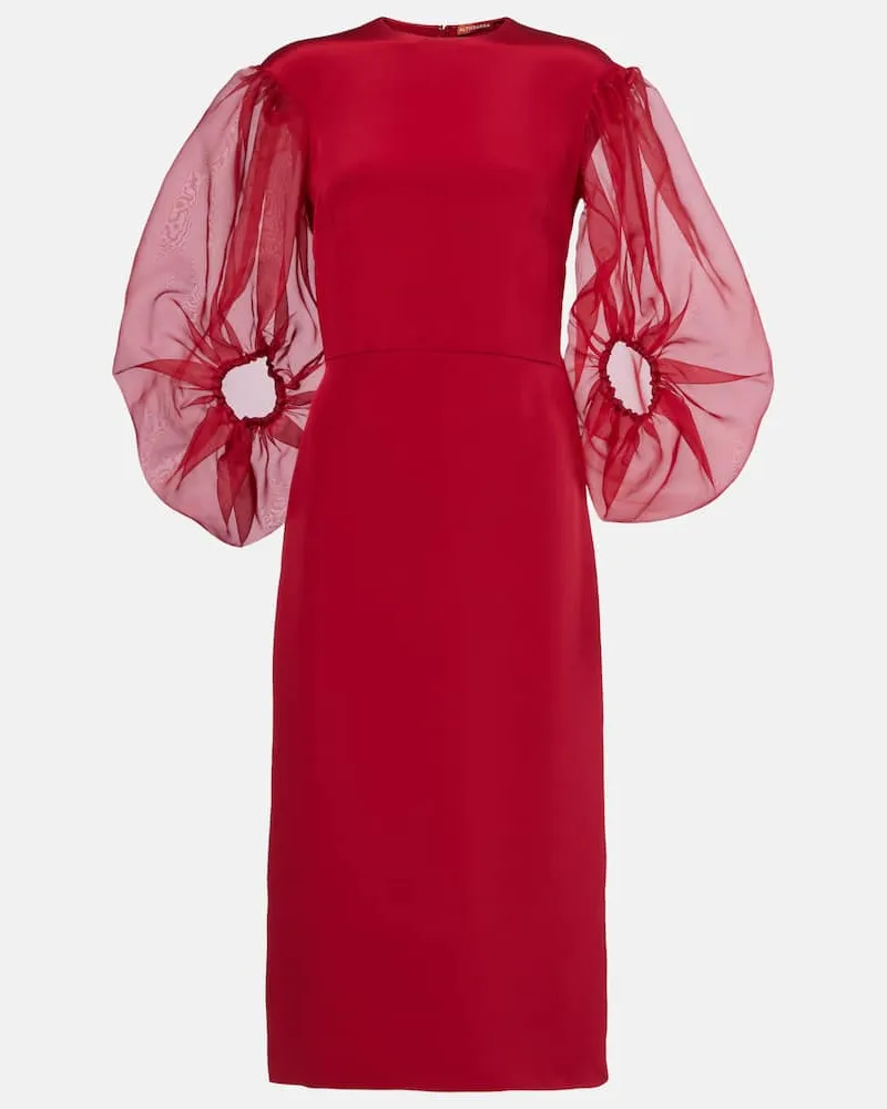 Altuzarra Midikleid Danielle aus Seiden-Cady Rot