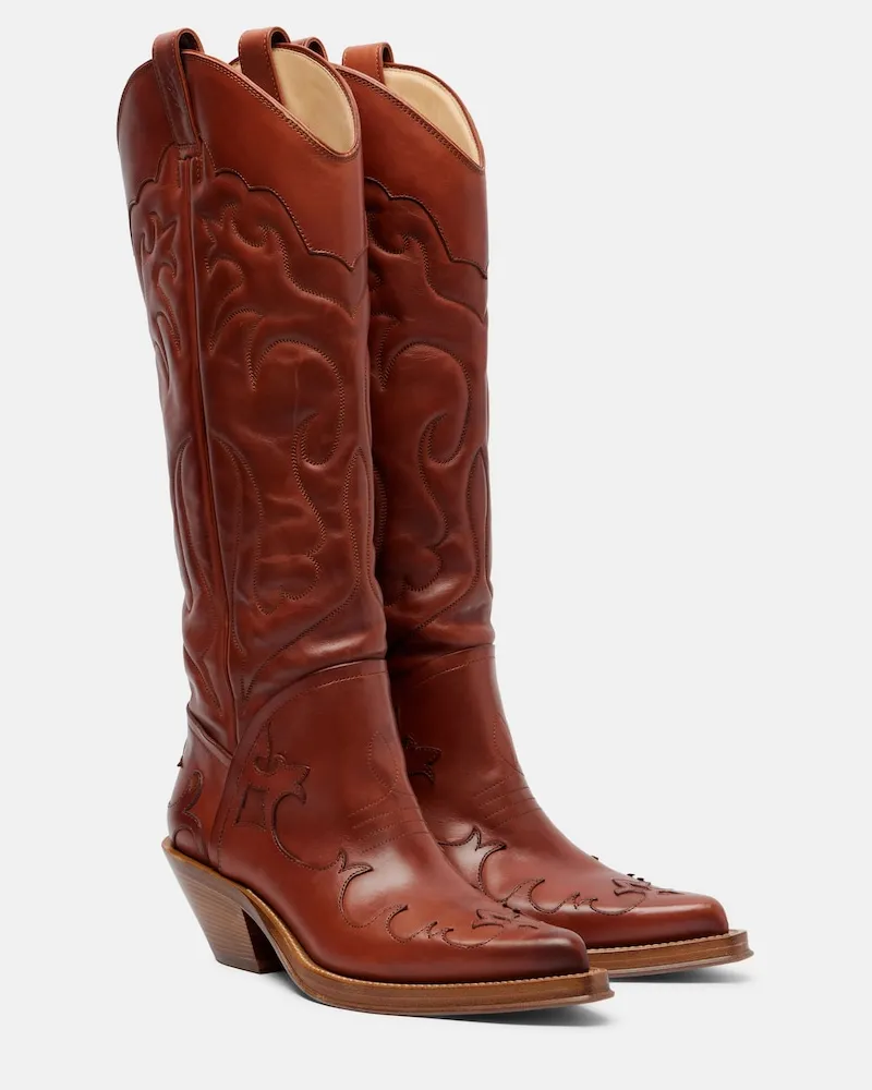 Gabriela Hearst Westernstiefel Capitana aus Leder Braun