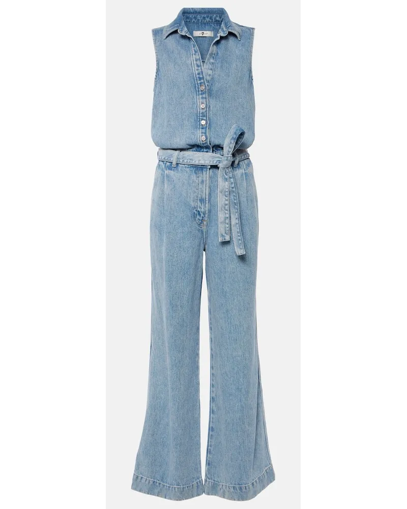 7 for all mankind Jumpsuit aus Denim Blau