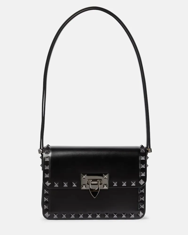 Valentino Garavani Schultertasche Rockstud23 Small aus Leder Schwarz