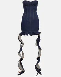 David Koma Minikleid aus Denim Blau