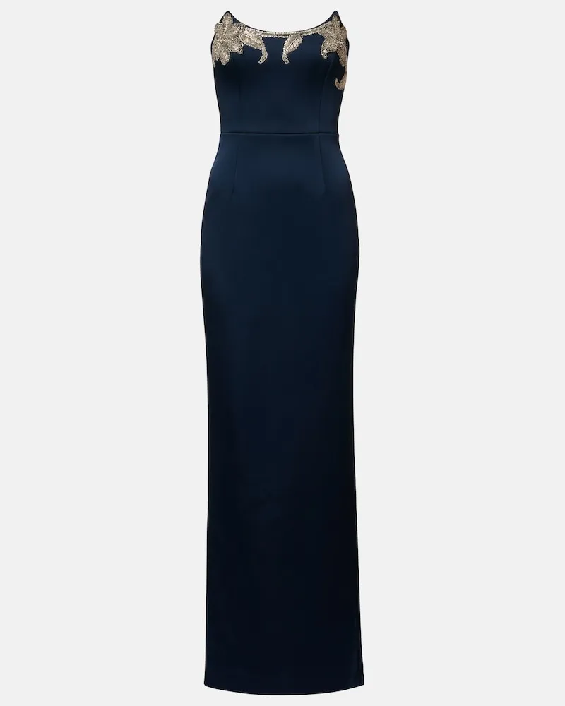 Rebecca Vallance Robe Lessa aus Satin Blau