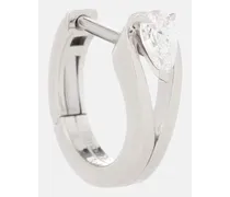Einzelner Ohrring Serti Inverse XS aus 18kt Weissgold mit Diamant