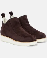 Gabriela Hearst Ankle Boots Harry aus Veloursleder Braun