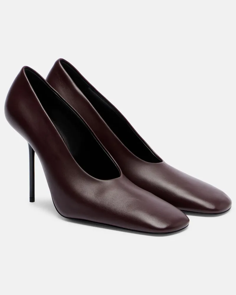 Victoria Beckham Pumps 100 aus Leder Burgunderrot