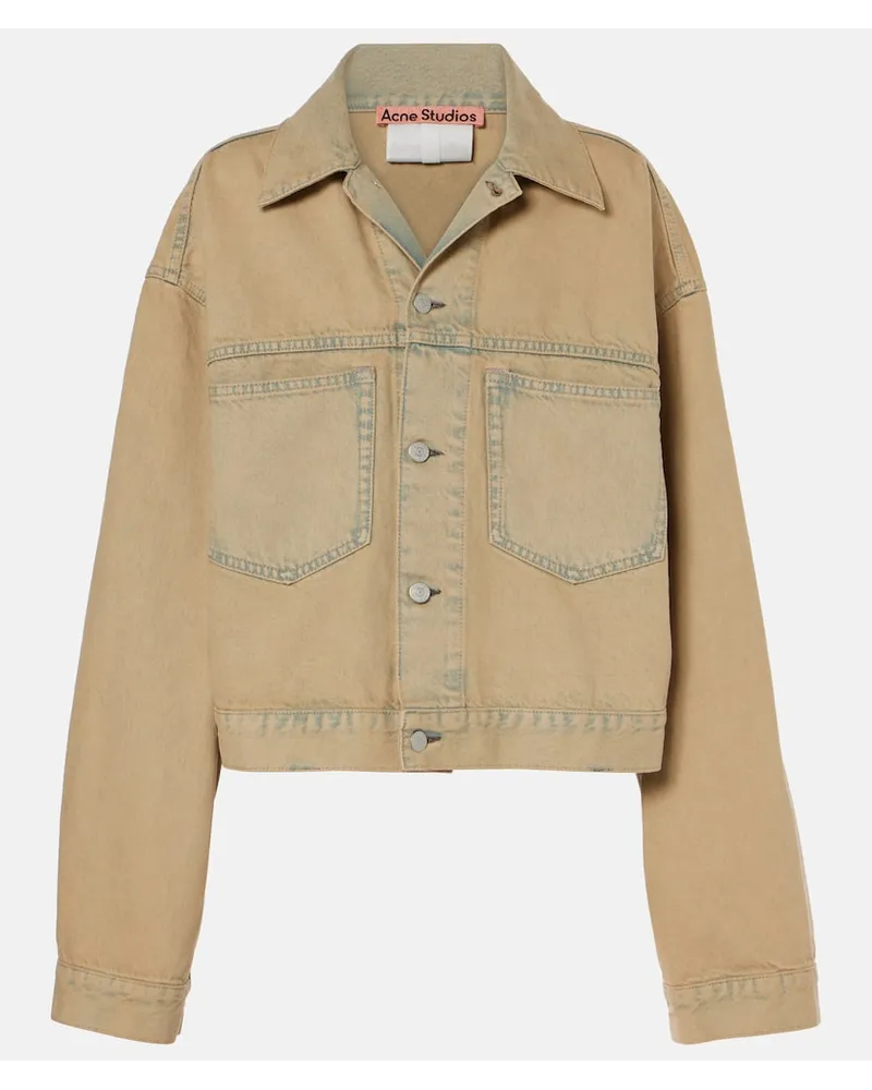 Acne Studios Cropped-Jeansjacke Marko Beige