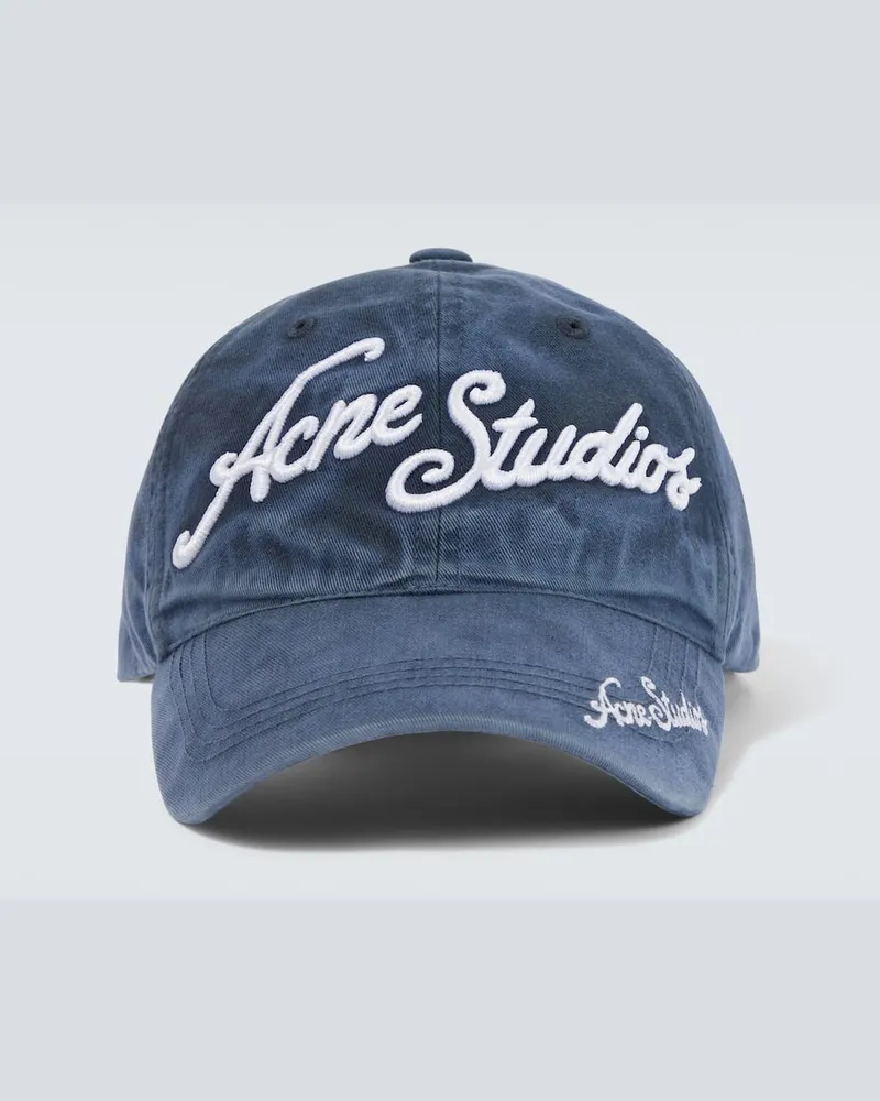 Acne Studios Baseballcap aus Baumwoll-Twill Blau