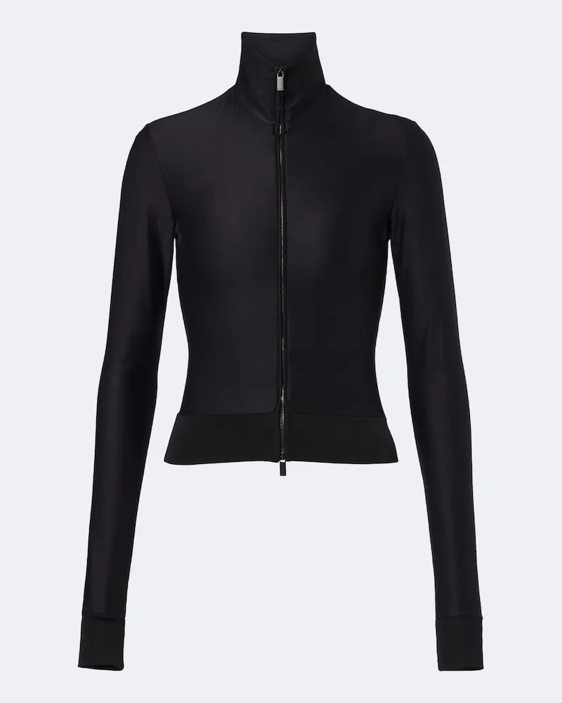 Gucci Top aus einem Seidengemisch Schwarz