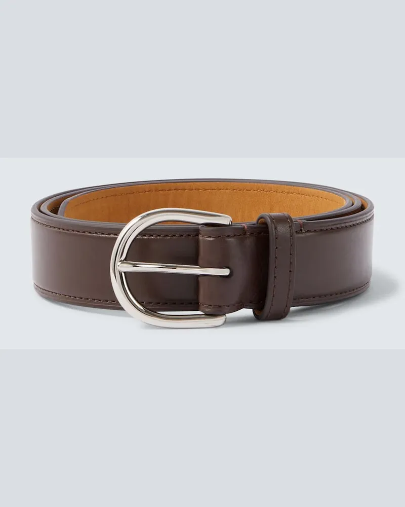 George Cleverley Gürtel aus Leder Braun