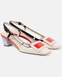 Roger Vivier Slingback-Pumps Belle Vivier 45 aus Lackleder Multicolor