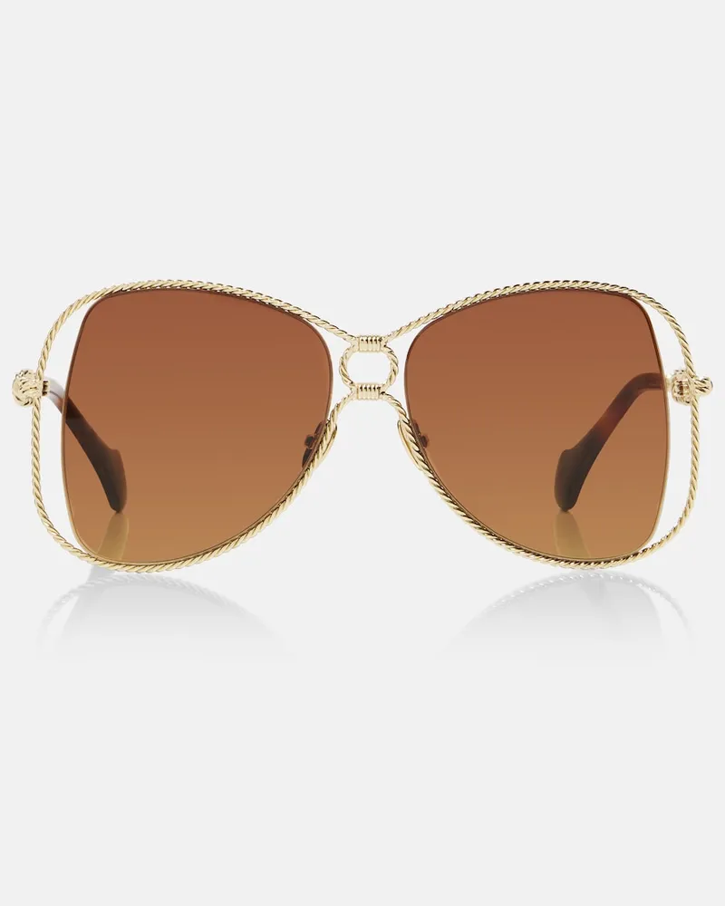 Aquazzura Cat-Eye-Sonnenbrille Malibu Gold
