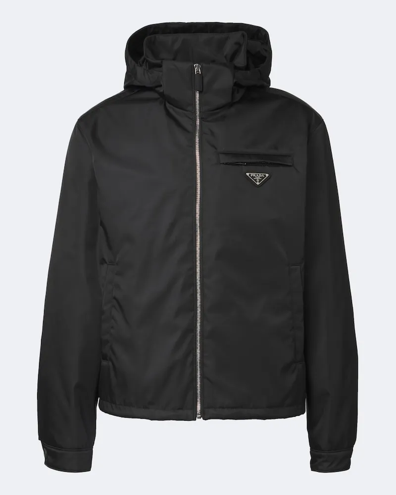 Prada Jacke aus Re-Nylon Schwarz