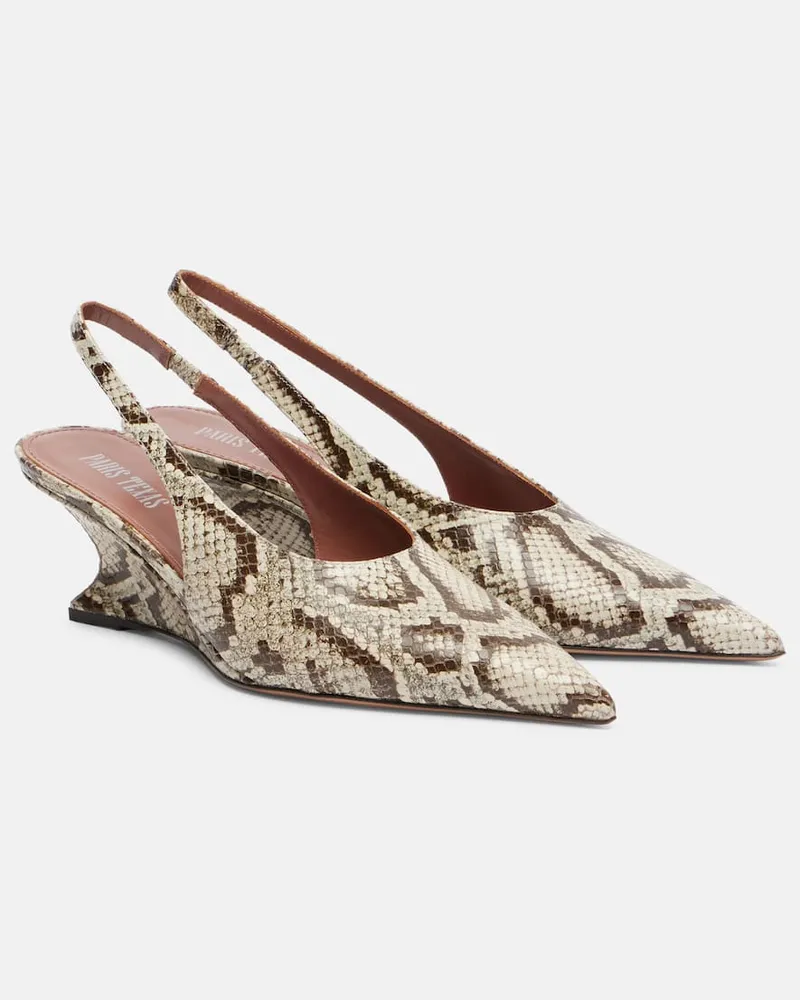 Paris Texas Slingback-Pumps Nina 50 aus Leder Neutral