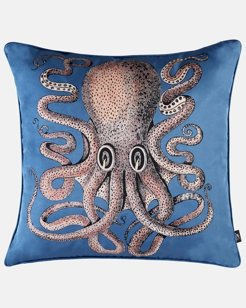 Fornasetti Kissen Polipo Blau
