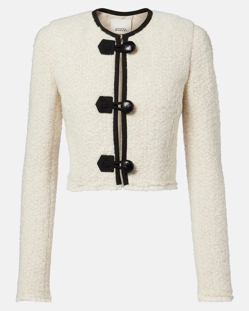 Isabel Marant Jacke Gradilia aus Bouclé Weiß