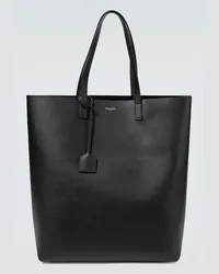 Saint Laurent Tote Bag aus Leder Schwarz