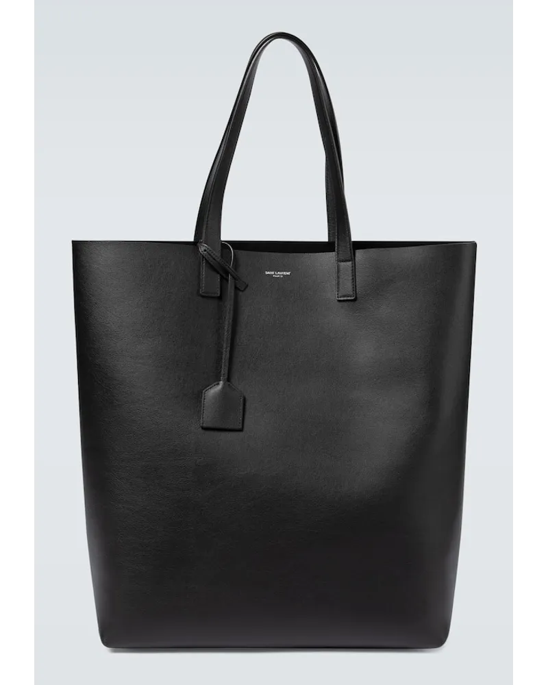 Saint Laurent Tote Bag aus Leder Schwarz