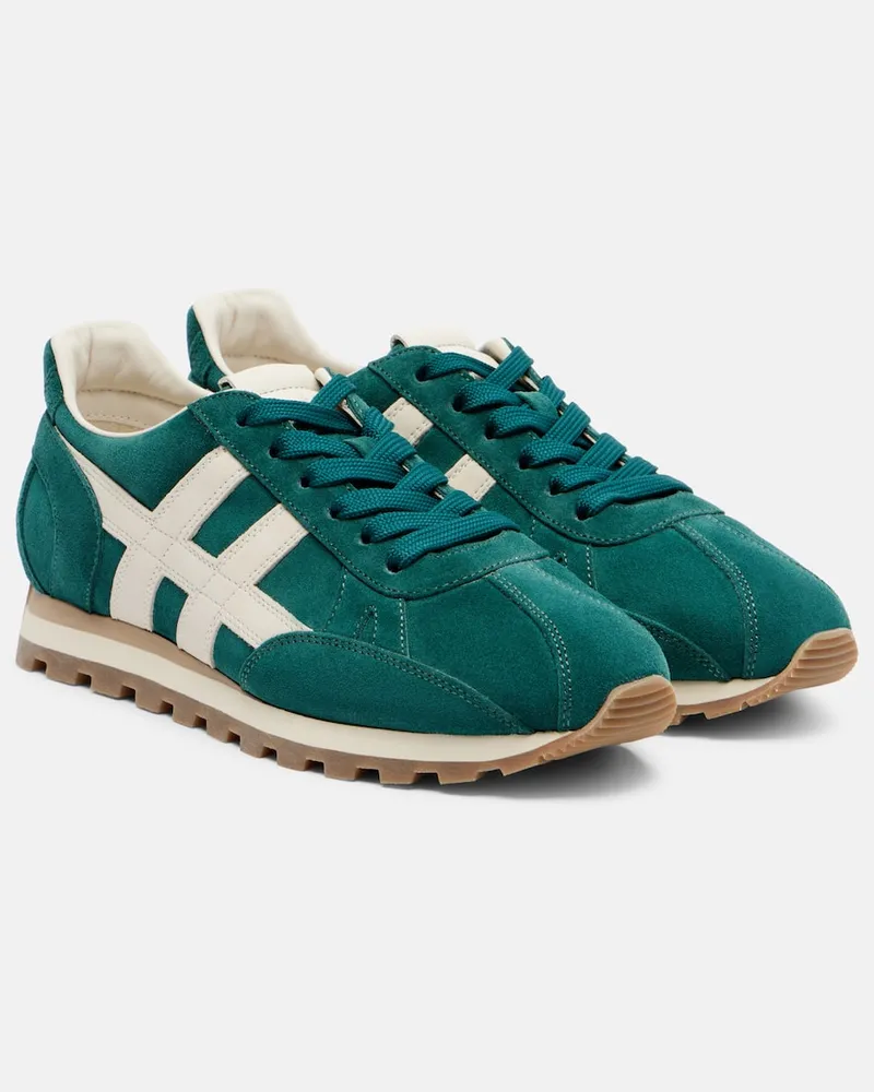 Hogan Sneakers H671 aus Veloursleder Grün