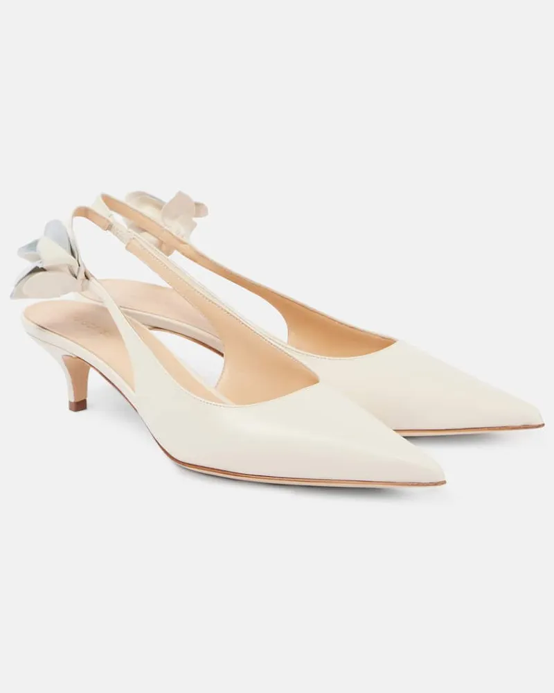Magda Butrym Bridal Slingback-Pumps aus Leder Weiß