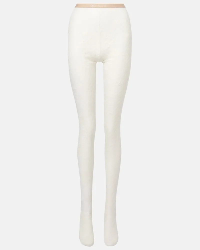 Valentino Garavani Strumpfhose aus Spitze Weiß