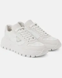 Prada Sneakers Prax One mit Leder Weiss