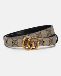 Gucci Wendbarer Guertel GG Supreme aus Canvas Beige