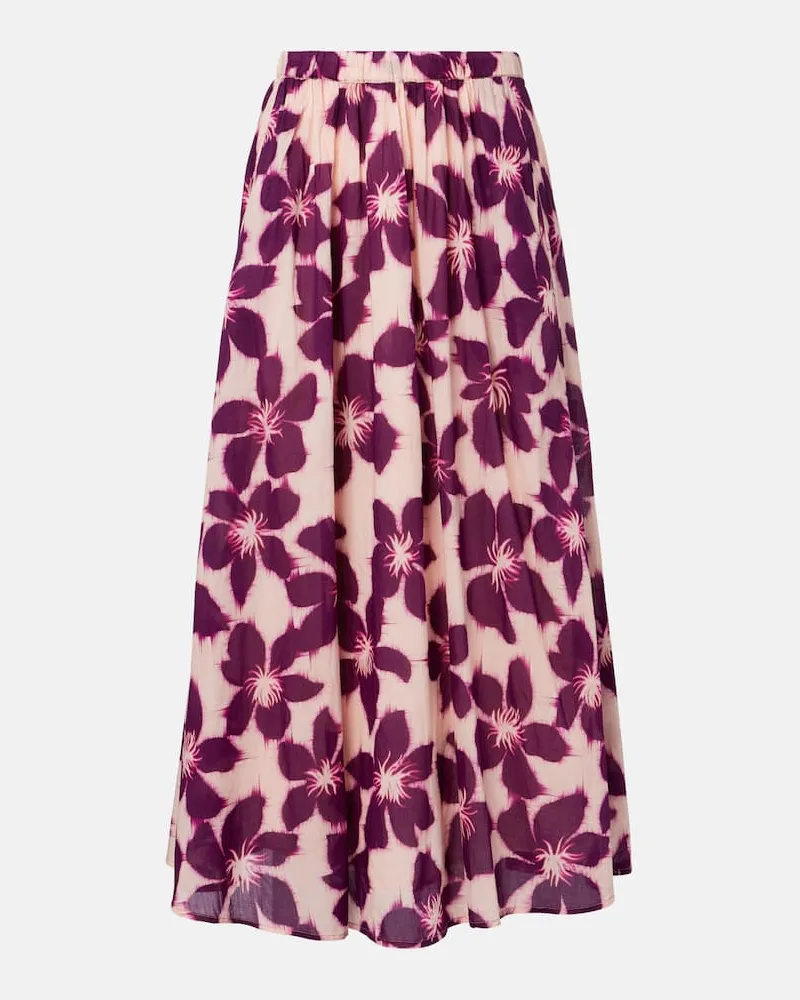 Velvet Maxirock Jess aus Baumwoll-Voile Pink
