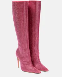 Magda Butrym Stiefel aus Leder mit Kristallen Pink