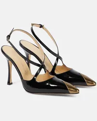 Alessandra Rich Pumps aus Lackleder Schwarz