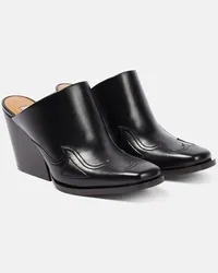 Stella McCartney Mules aus Lederimitat Schwarz