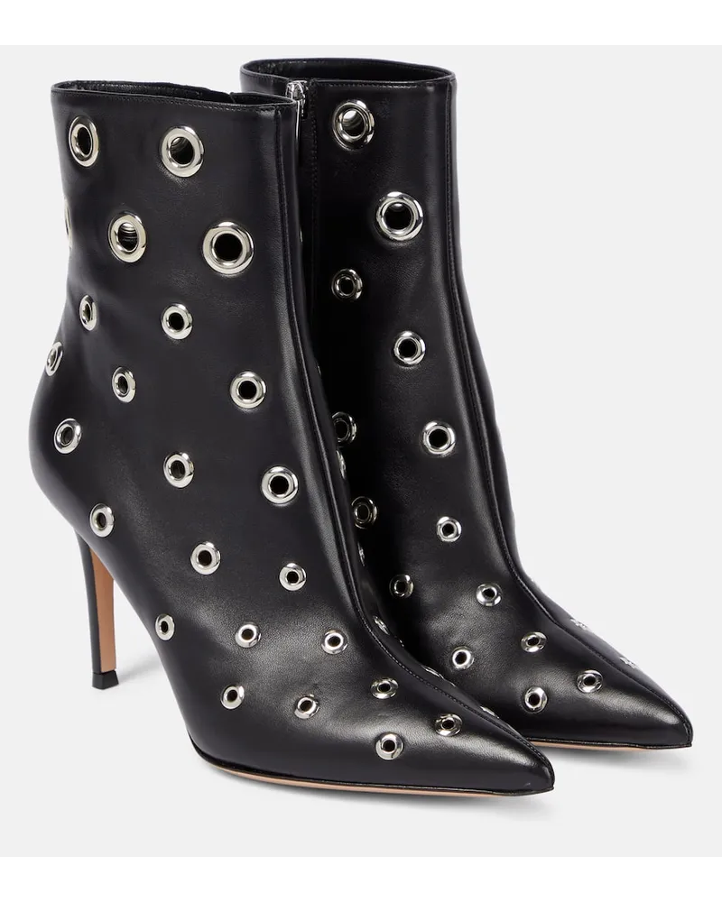 Gianvito Rossi Ankle Boots Lydia 85 aus Leder Schwarz