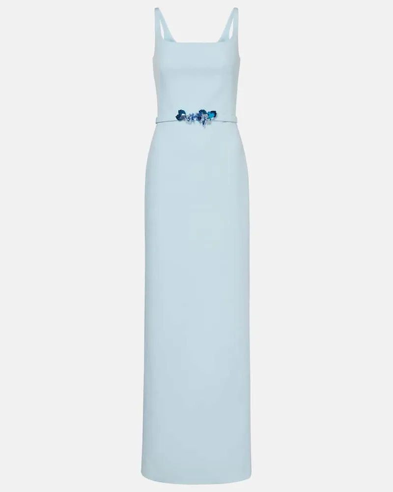 Safiyaa Robe Kristena mit Kristallen Blau