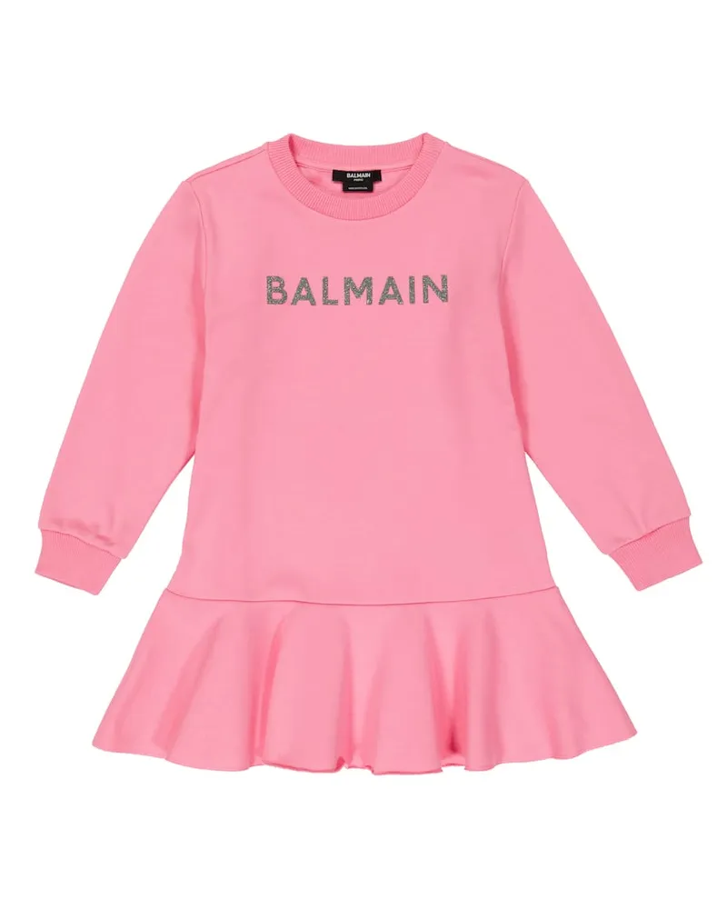 Balmain Kleid aus Baumwolle Rosa