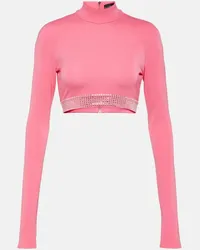 David Koma Verziertes Cropped-Top Pink