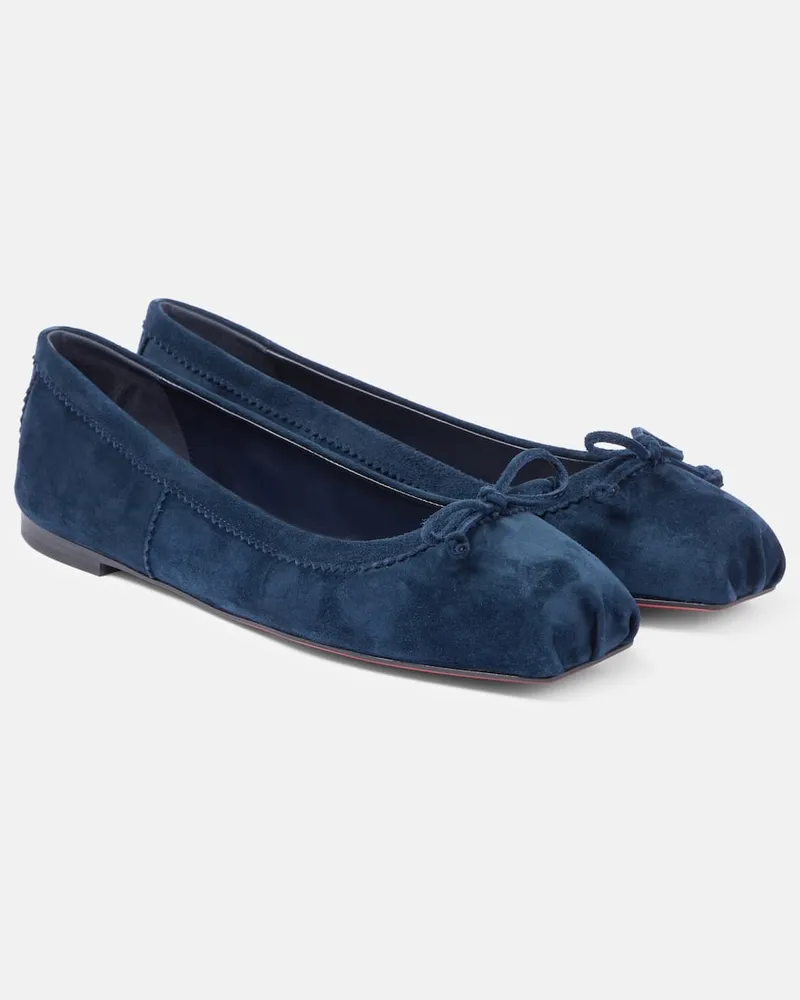 Christian Louboutin Ballerinas Mamadrague aus Veloursleder Blau
