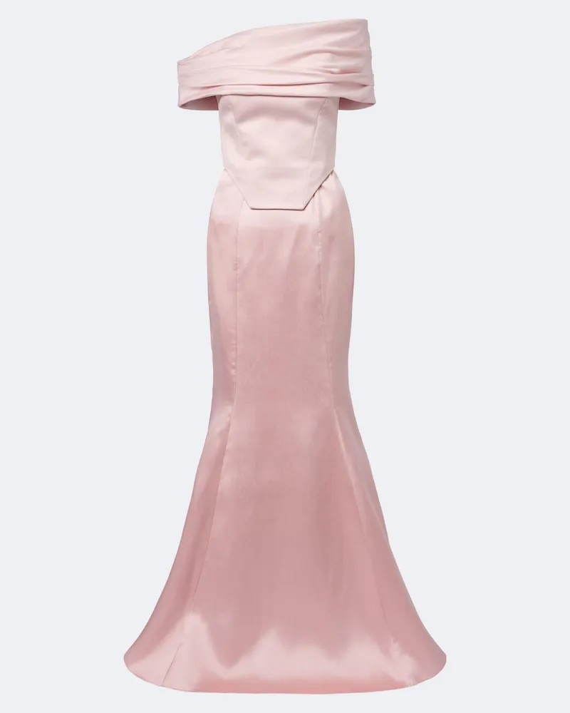 Solace London Off-Shoulder Bustier-Robe Alta Rosa