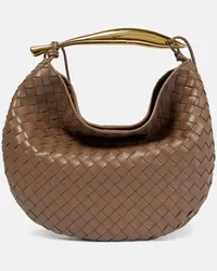 Bottega Veneta Tote Sardine Medium aus Leder Braun