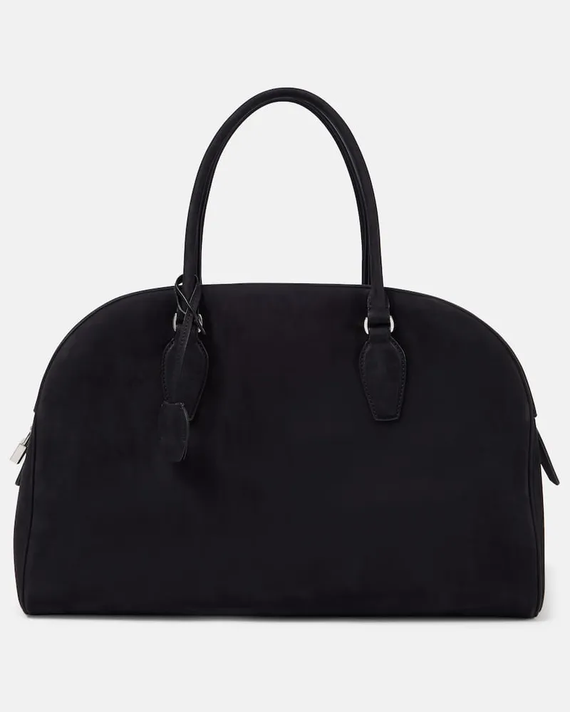 The Row Tote Bag India 15.75 aus Veloursleder Schwarz