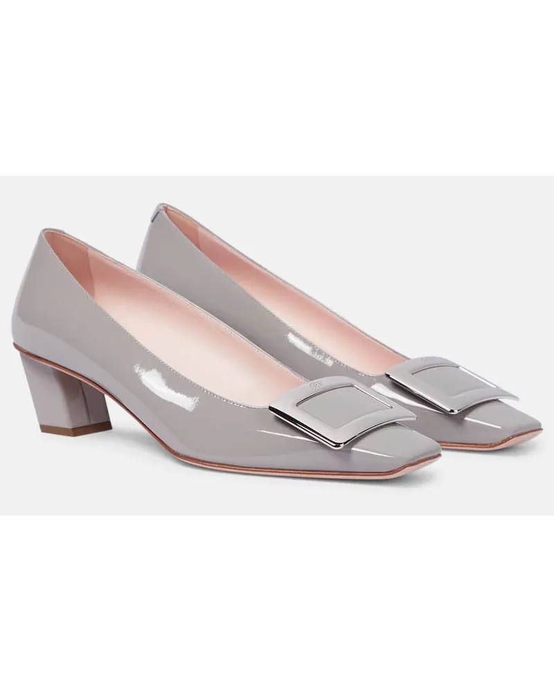 Roger Vivier Pumps Belle Vivier 45 aus Lackleder Grau