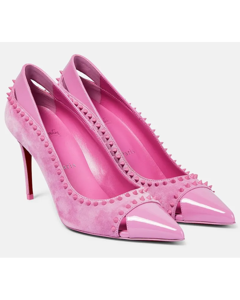 Christian Louboutin Pumps Duvette Spikes 85 aus Veloursleder Pink