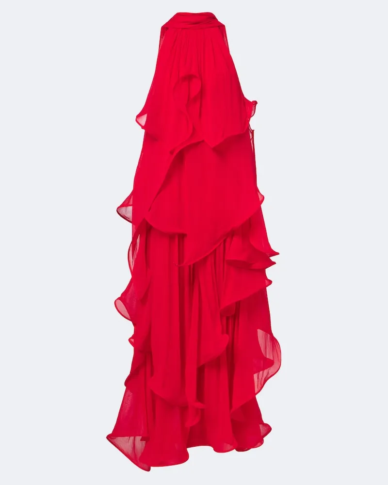 Blumarine Robe aus Creponne Rot