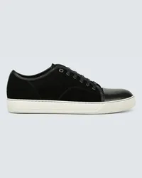 Lanvin Sneakers aus Veloursleder und Leder Schwarz