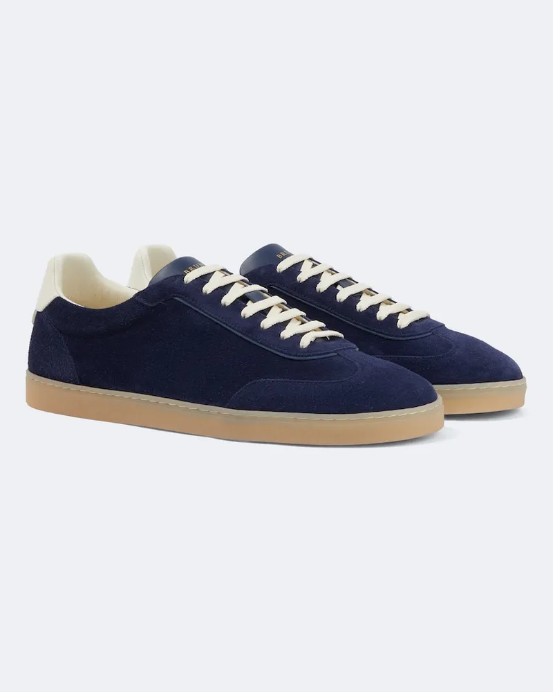 Brunello Cucinelli Sneakers aus Veloursleder Blau