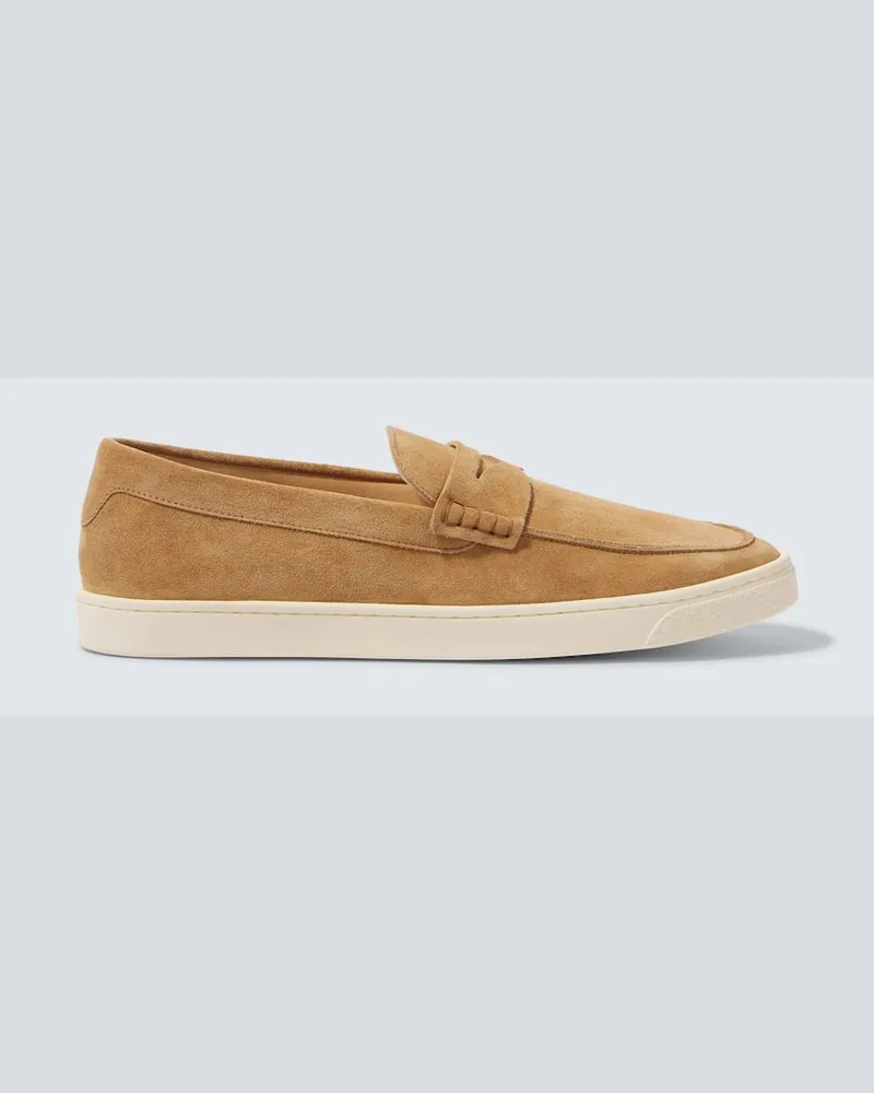 Brunello Cucinelli Loafers aus Veloursleder Braun