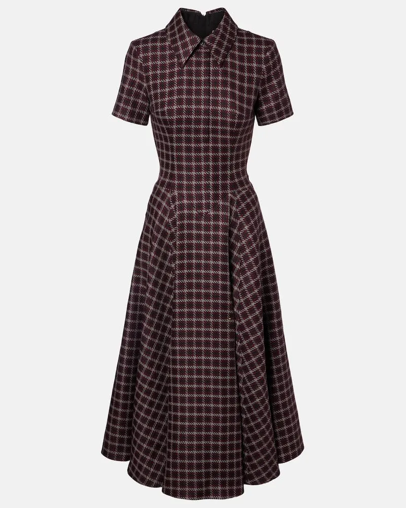 EMILIA WICKSTEAD Midikleid Jody aus einem Wollgemisch Rot