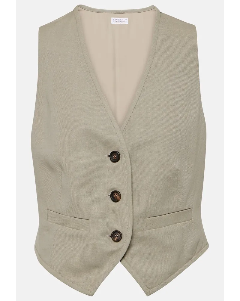 Brunello Cucinelli Weste Grau