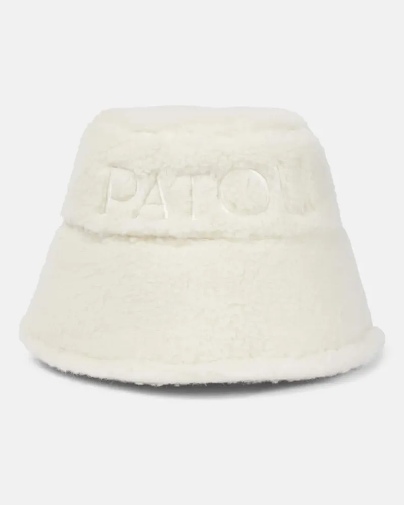 Patou Hut aus Faux Shearling Weiß