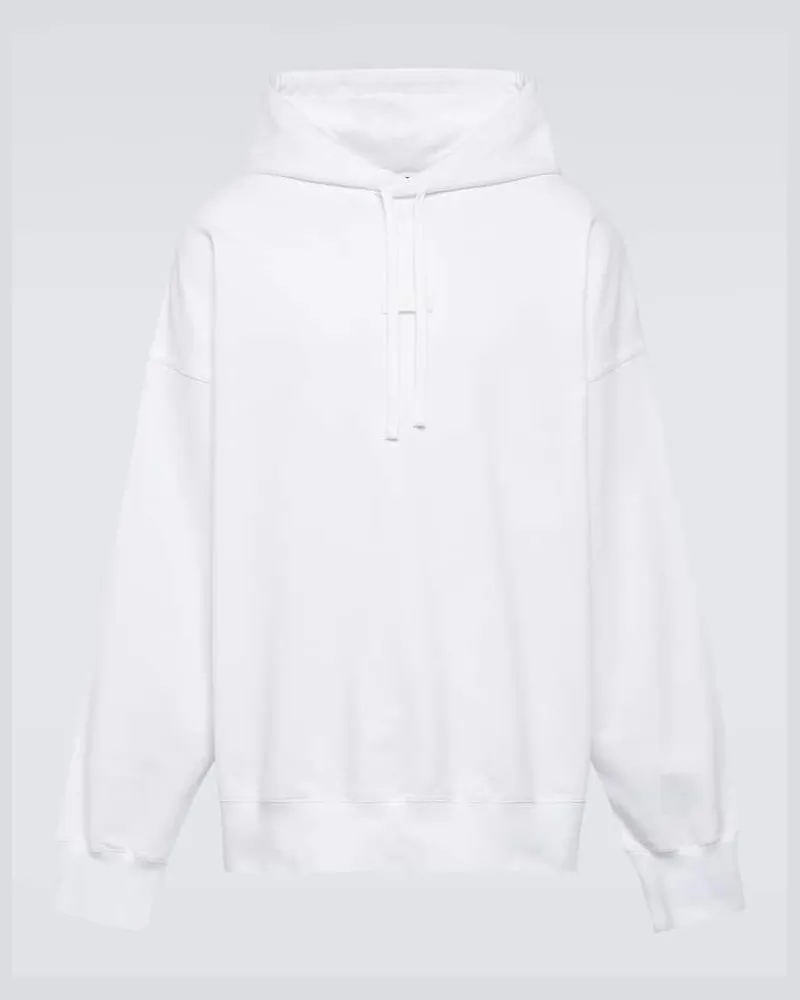 Gucci Hoodie aus Baumwoll-Jersey Weiß