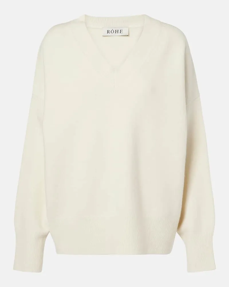 Róhe Róhe Pullover aus einem Wollgemisch Weiß