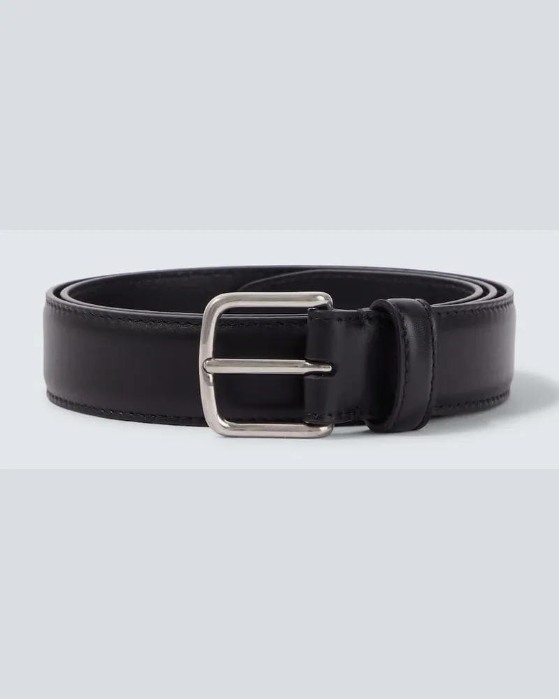 The Row Gürtel Classic aus Leder Schwarz